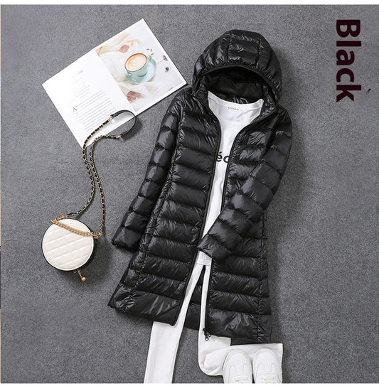 Women's Mid-length Fashion Lightweight Down Jacket
