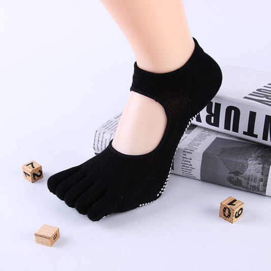 Non-slip yoga sockar med fem tår