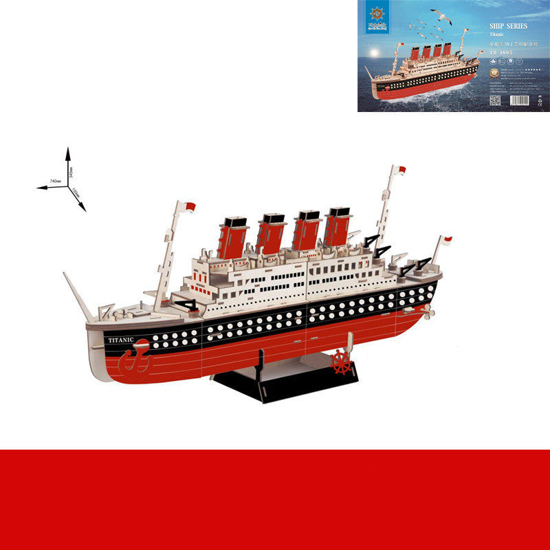 3D-träpussel Titanic – stort modellpussel för barn