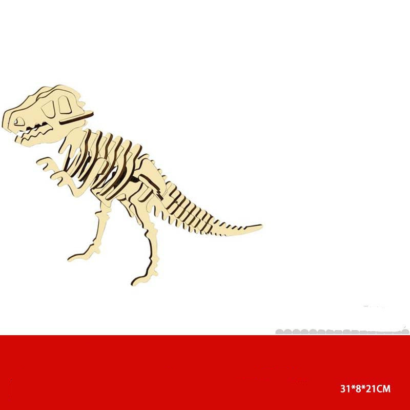 Träpussel dinosaurier – kreativt 3D-pussel för barn