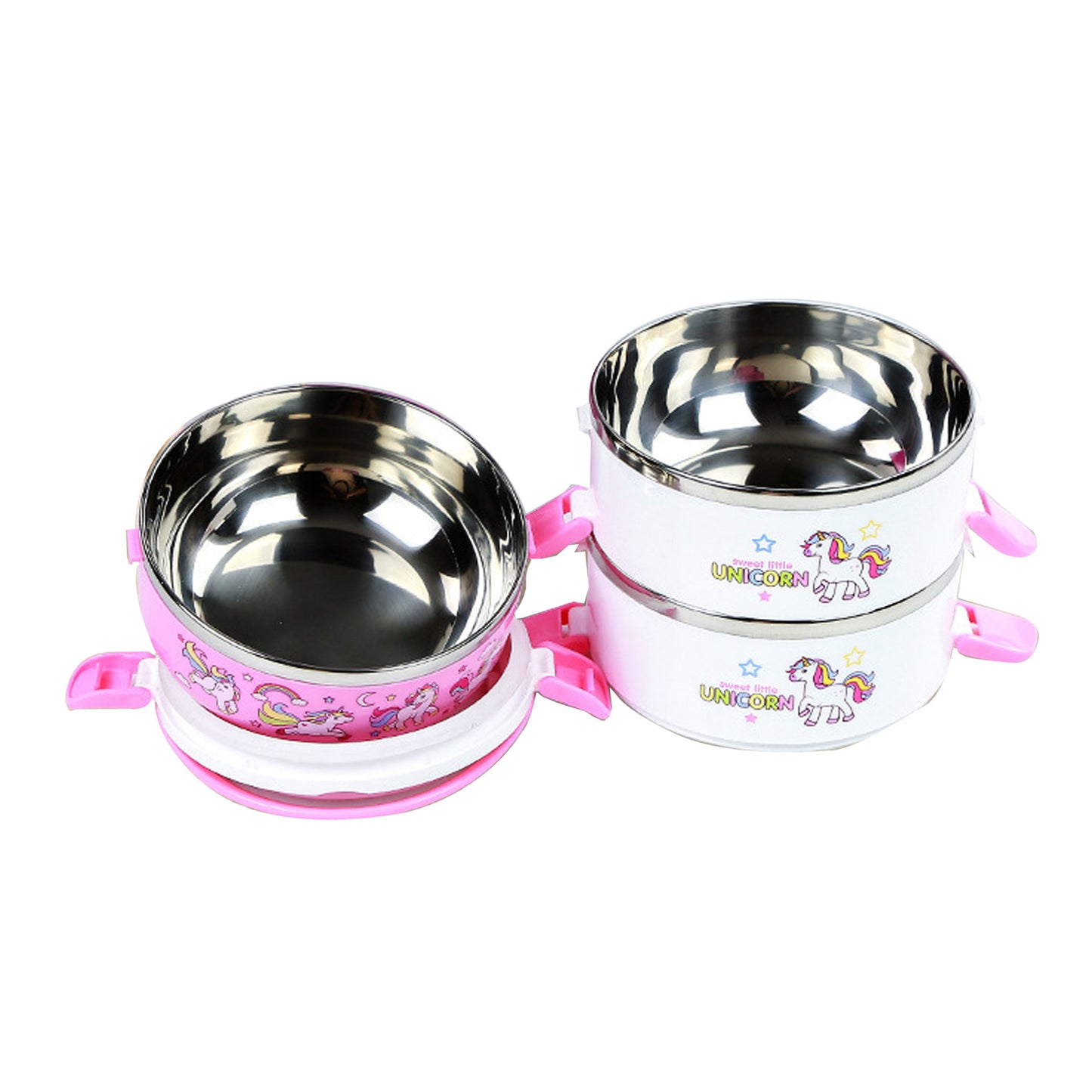 Trelagers Barnmatlåda med Enhörning – Isolerad 2,1 L i 304 Rostfritt Stål