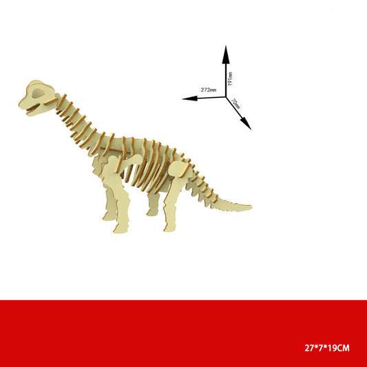 Träpussel dinosaurier – kreativt 3D-pussel för barn