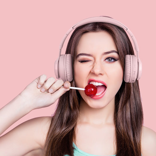 Trådlösa Hörlurar med Bunny Design – Stereo & Power Display