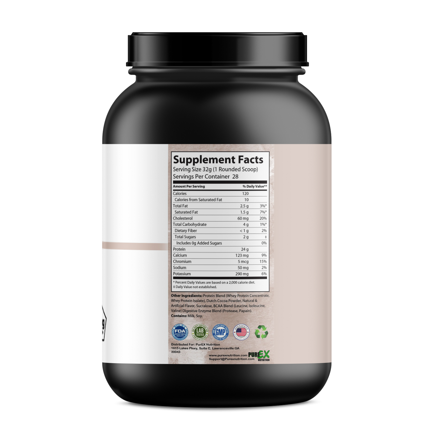 Absolute Whey – 25 g kallprocessat vassleprotein per portion
