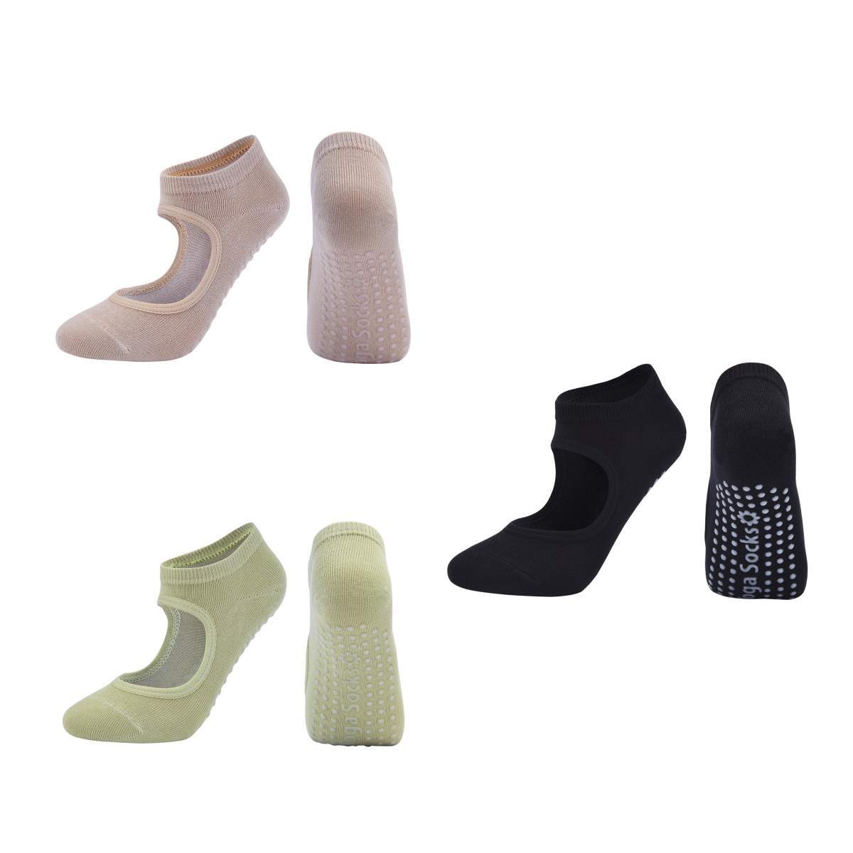 Mjuka yogasockar i kammad bomull