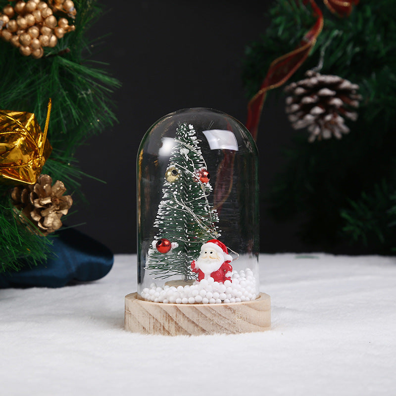 Mini Christmas Decoration in Glass & Wood – Micro Landscape