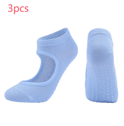 Mjuka yogasockar i kammad bomull