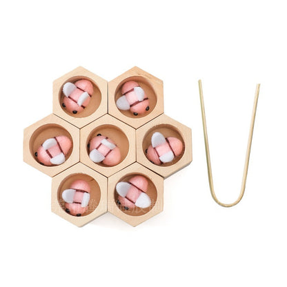 Montessori Early Education Wooden Bee Toy Children's Hand-eye Coordination Concentration Training