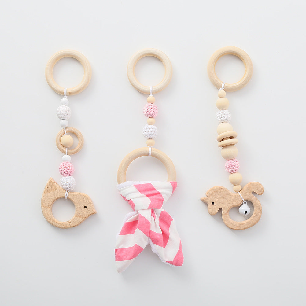 Baby gym wooden pendants – 3-pack toys for babies 0–24 months