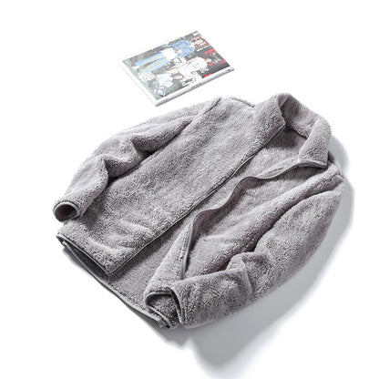 Dubbel­sidad vinterjacka i korallfleece – unisex par-modell