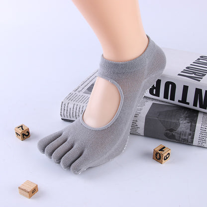 Non-slip yoga sockar med fem tår
