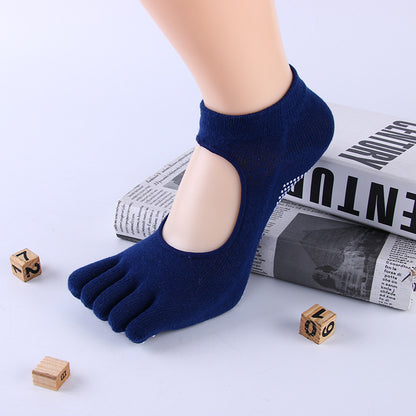 Non-slip yoga sockar med fem tår