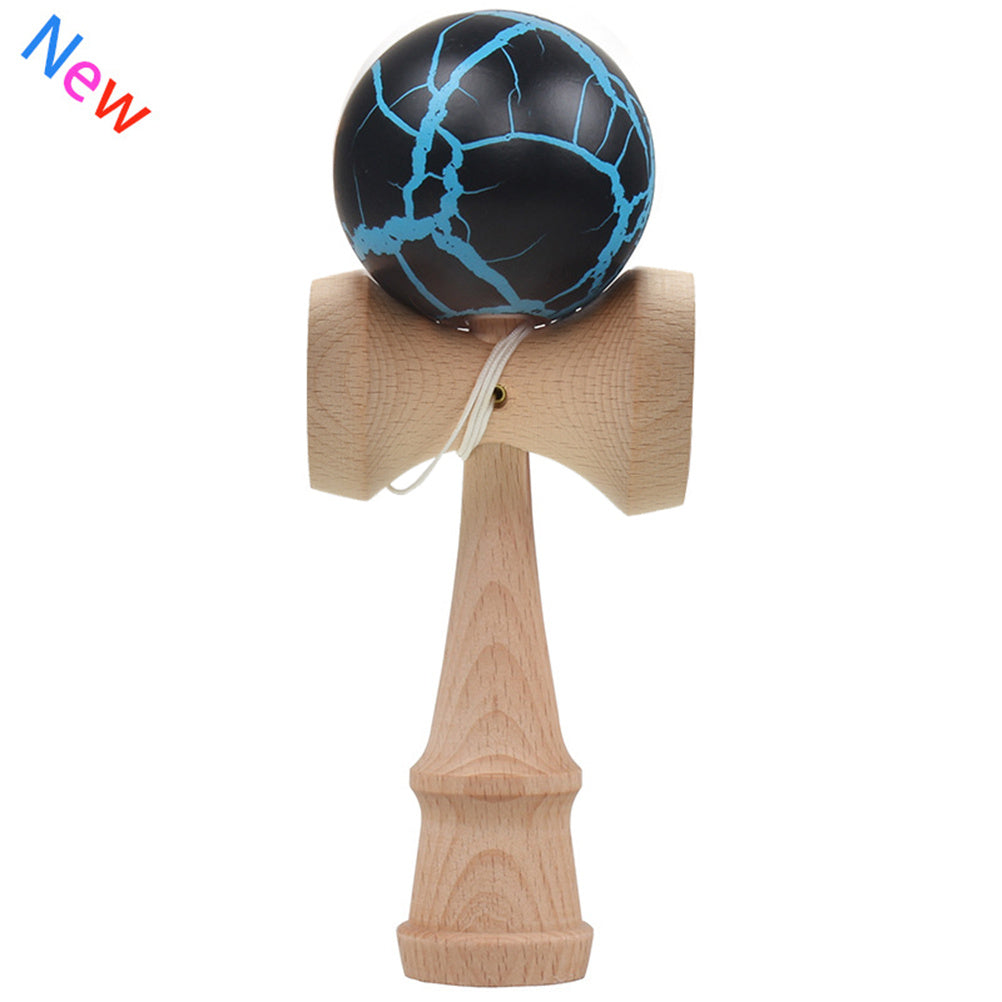 Safety Crack Pattern Toy Bamboo Kendama Best Wooden Educational Toys Kids Toy 7 Colors 