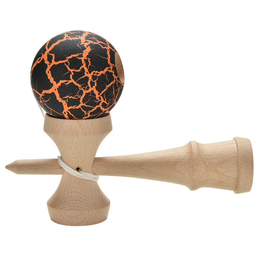 Safety Crack Pattern Toy Bamboo Kendama Best Wooden Educational Toys Kids Toy 7 Colors 