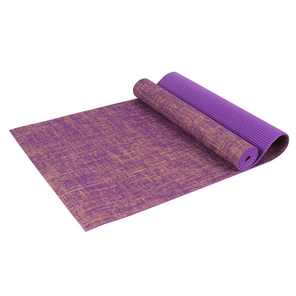 A premium yoga mat in linen and PVC – non-slip &amp; environmentally friendly