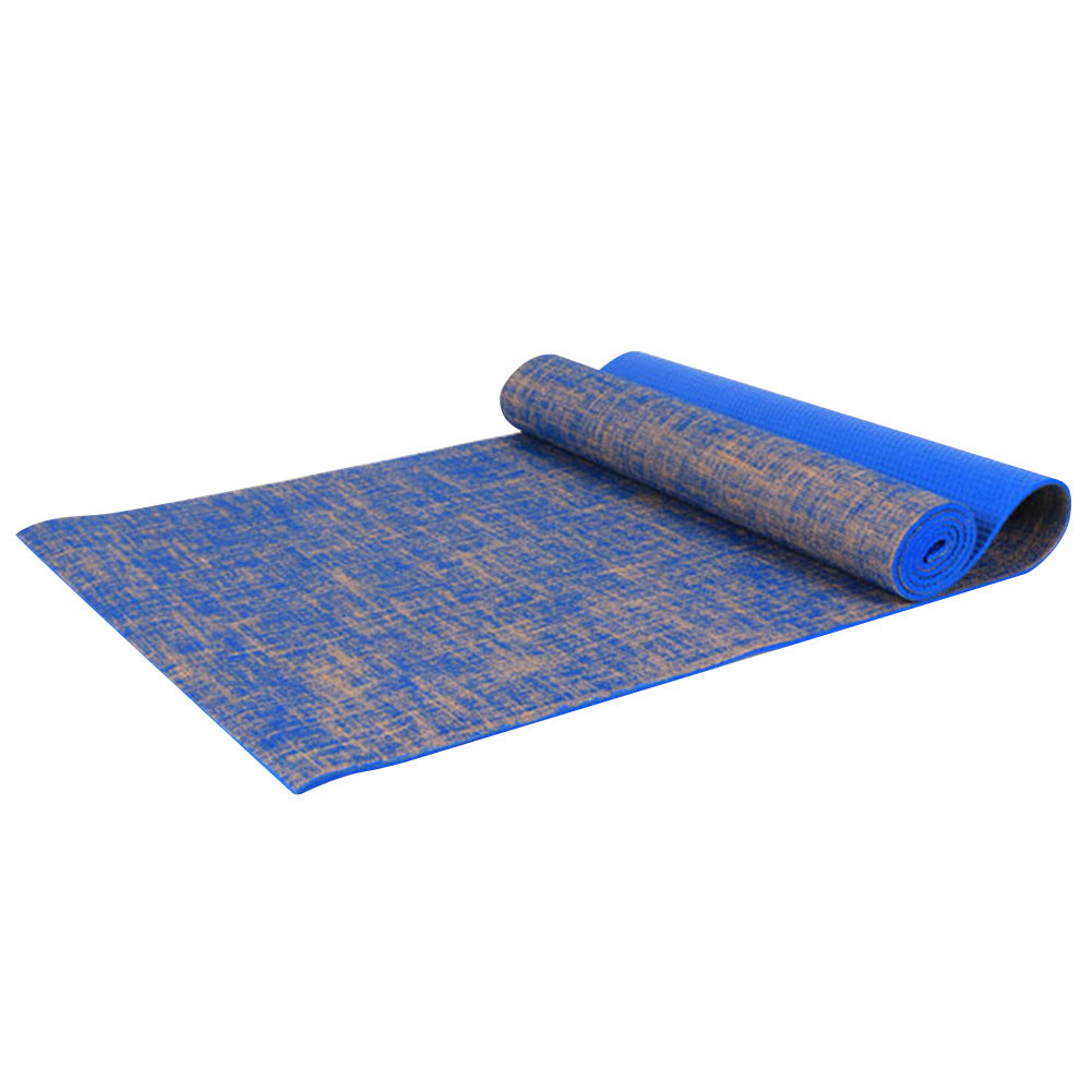 A premium yoga mat in linen and PVC – non-slip &amp; environmentally friendly