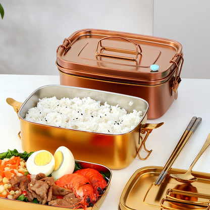 Elegant Lunchlåda i 304 Rostfritt Stål – 1.4 L Kapacitet