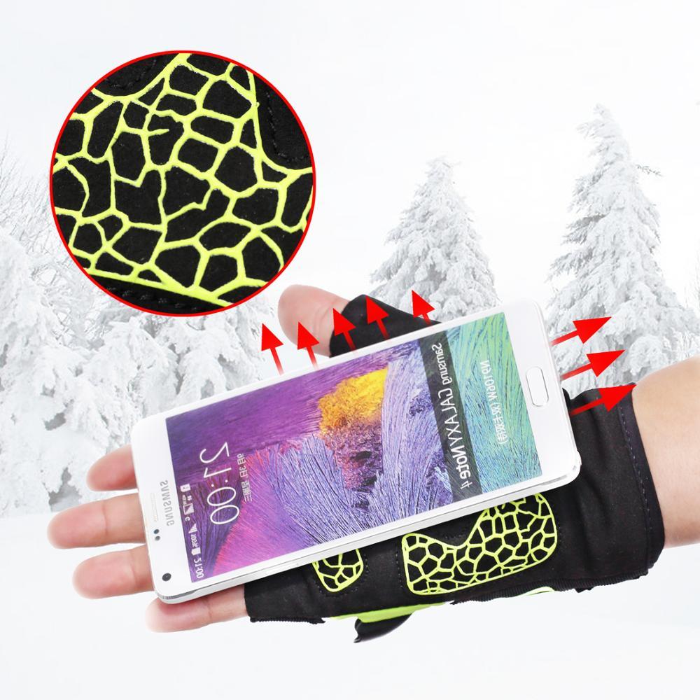 Genuine leather cycling gloves with LED light and good grip