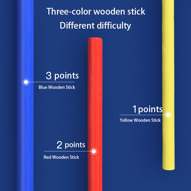 Barnspel – Balansspel med Gris och Färgade Träpinnar