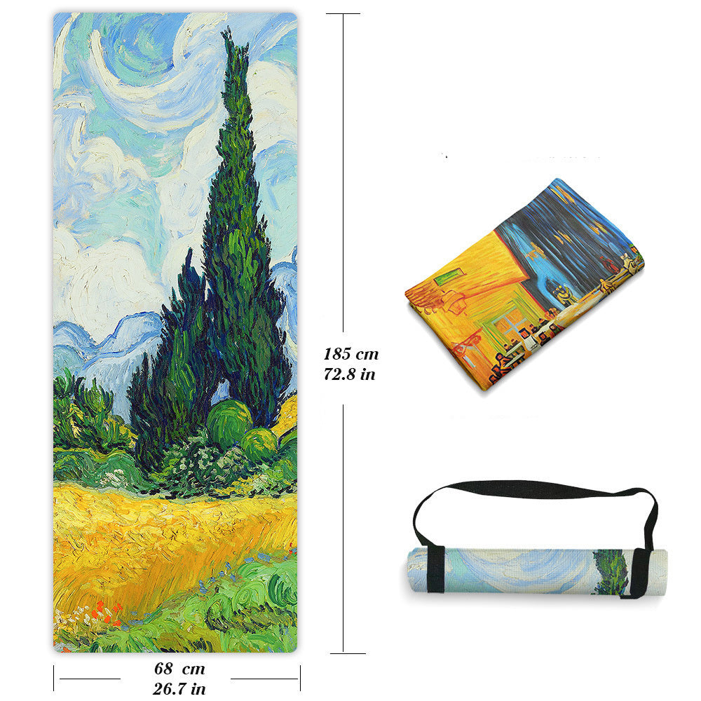 Yogamatta i mocka och naturgummi – 1,5 mm, vikbar & halkfri