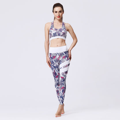 Women's workout set - two-piece yoga and fitness set