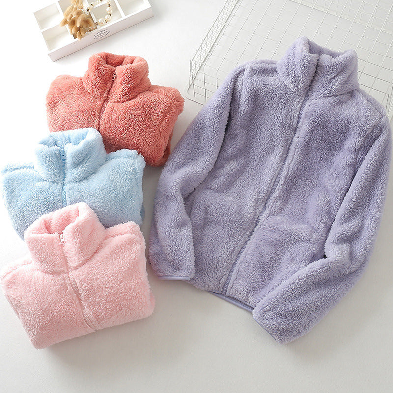 Fleececardigan i korallfleece – varm och mjuk vardagsfavorit