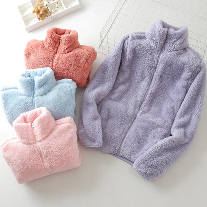 Fleececardigan i korallfleece – varm och mjuk vardagsfavorit