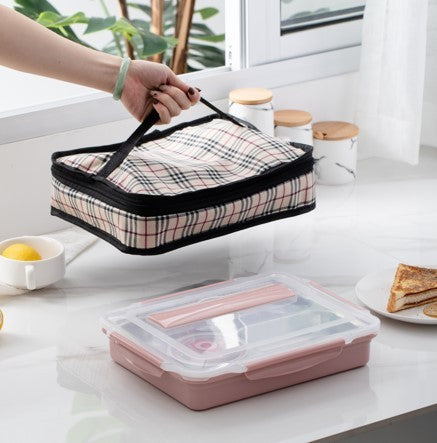 Nordic Style Lunch Box 304 Stainless Steel Multi Lattice Lunch Box