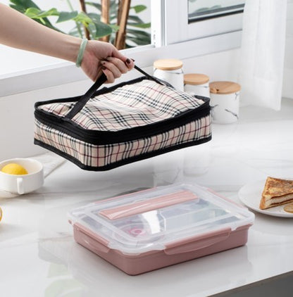 Nordic Style Lunch Box 304 Stainless Steel Multi Lattice Lunch Box