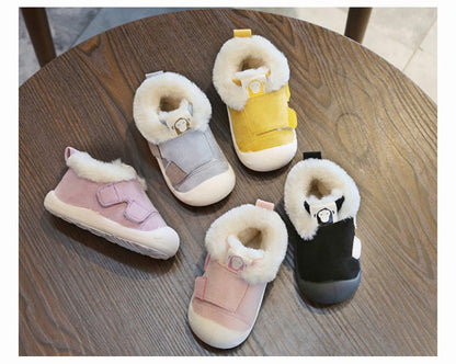 Winter slippers for toddlers – warm and non-slip velvet shoes
