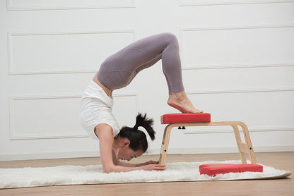 Handstand-stol i trä – assisterad huvudstående & yoga