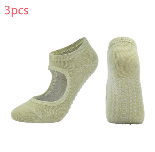 Mjuka yogasockar i kammad bomull