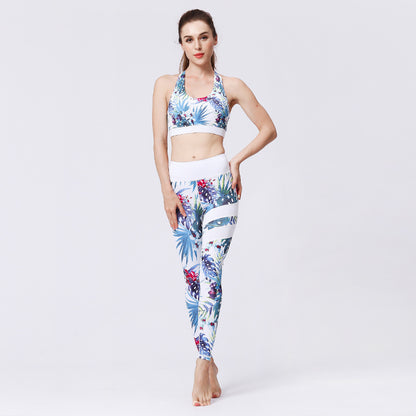 Women's workout set - two-piece yoga and fitness set