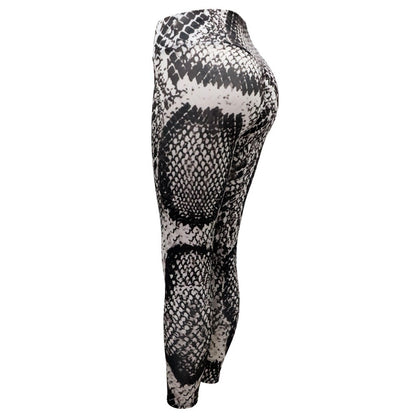 Trendy yoga tights with snake pattern and perfect fit