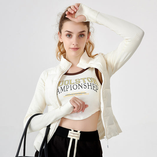 Lättviktsjacka i snabbtorkande fiberblandning  – för yoga, träning och outdoor-liv