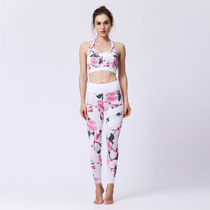 Women's workout set - two-piece yoga and fitness set