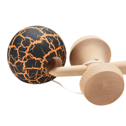 Safety Crack Pattern Toy Bamboo Kendama Best Wooden Educational Toys Kids Toy 7 Colors 