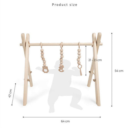 Wooden baby gym for infants 