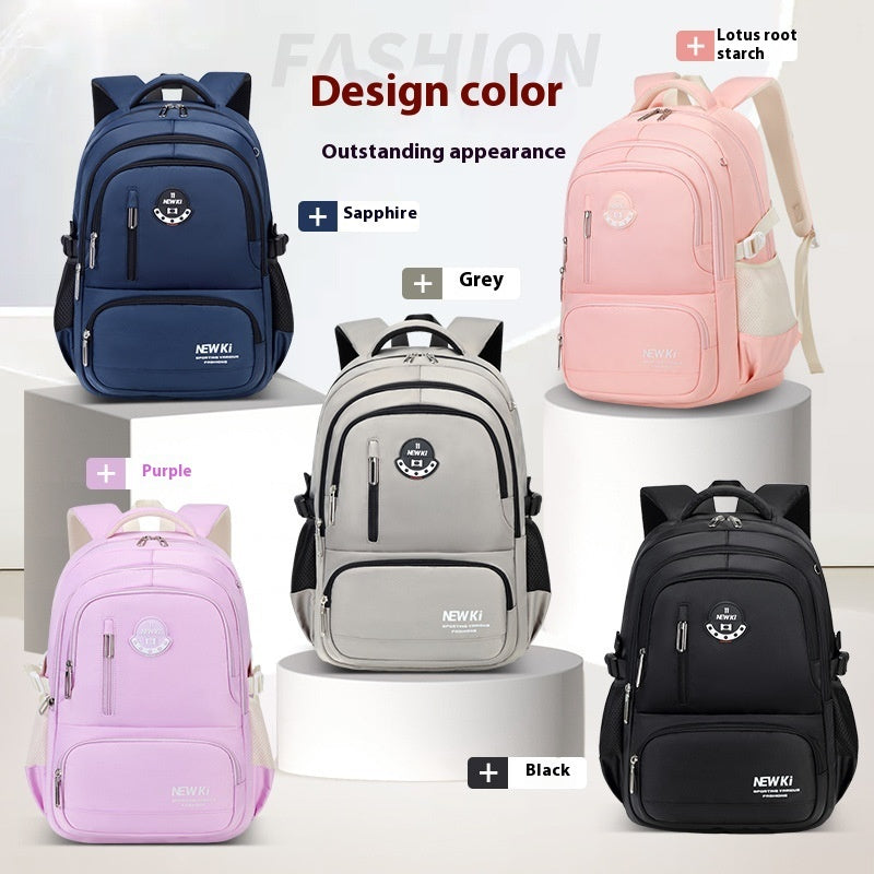 Vattentålig Skolväska i Oxfordtyg – Ergonomisk Ryggsäck för Ungdomar