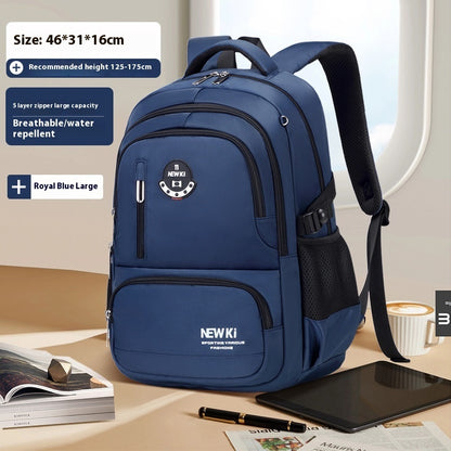 Vattentålig Skolväska i Oxfordtyg – Ergonomisk Ryggsäck för Ungdomar