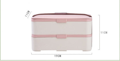 Eco-friendly bamboo 3-layer lunch box microwave safe bento