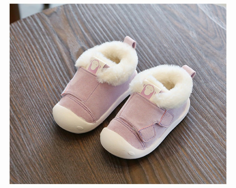 Winter slippers for toddlers – warm and non-slip velvet shoes