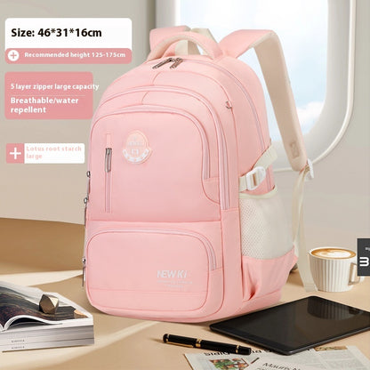 Vattentålig Skolväska i Oxfordtyg – Ergonomisk Ryggsäck för Ungdomar