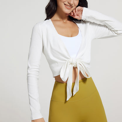 Långärmad yogatröja för kvinnor – i andningsbart tyg