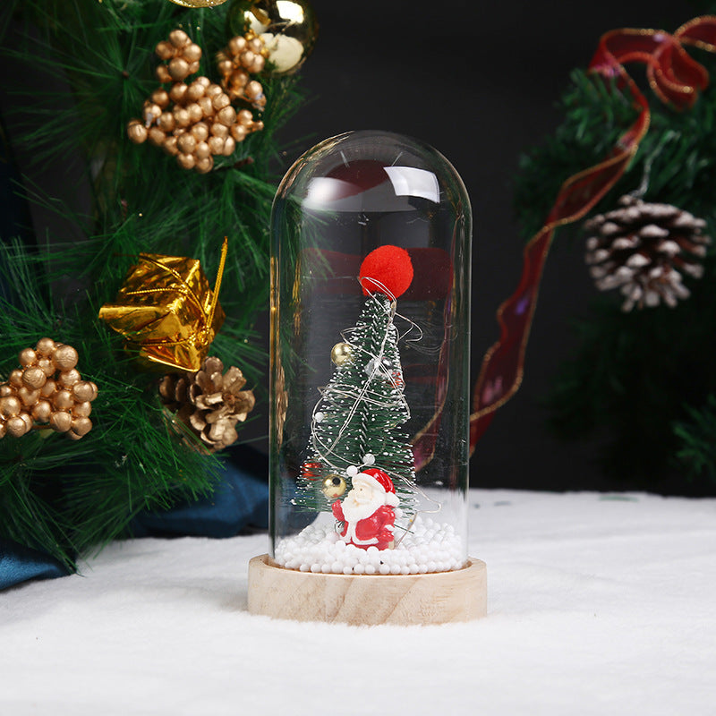 Mini Christmas Decoration in Glass &amp; Wood – Micro Landscape