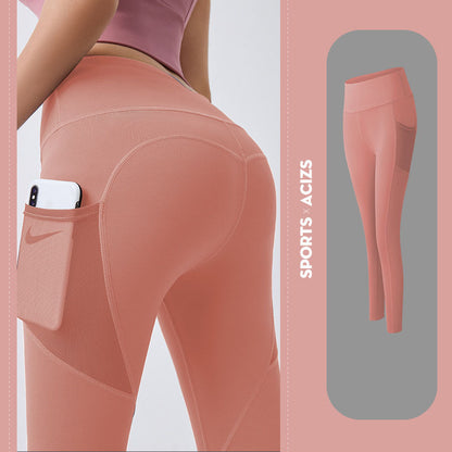 Yogaleggings med fickor – hög midja 2 XL
