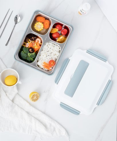 Nordic Style Lunch Box 304 Stainless Steel Multi Lattice Lunch Box