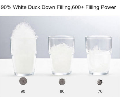 Lång lättviktsdunjacka för kvinnor – Plus Size  upp till 6XL