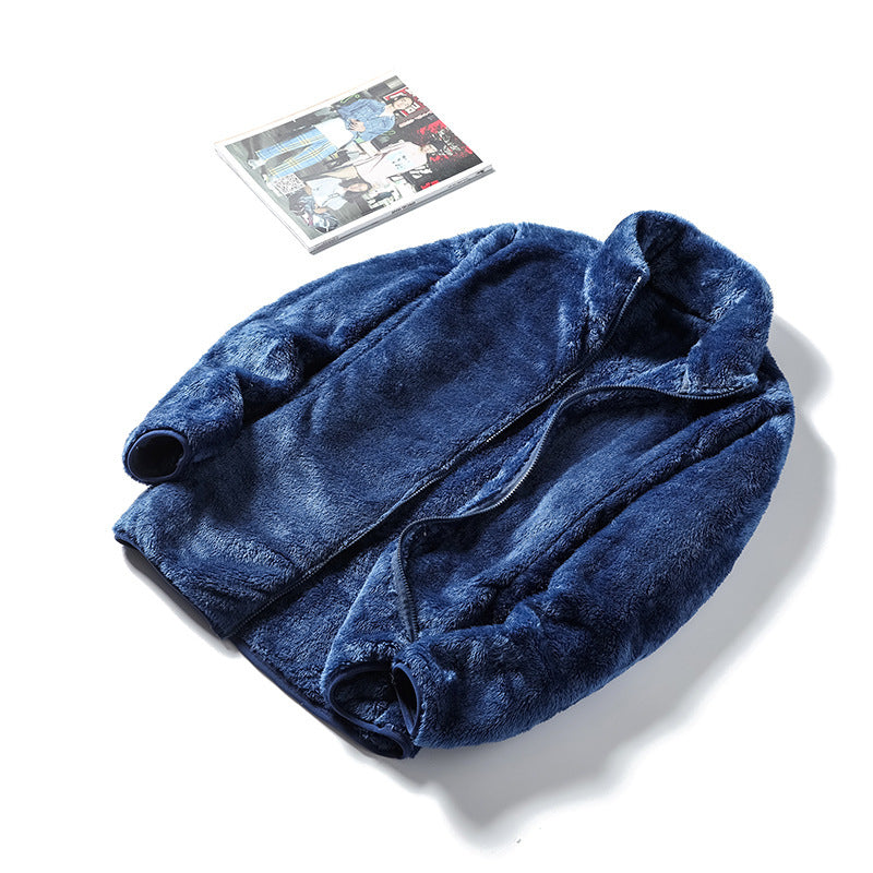 Dubbel­sidad vinterjacka i korallfleece – unisex par-modell