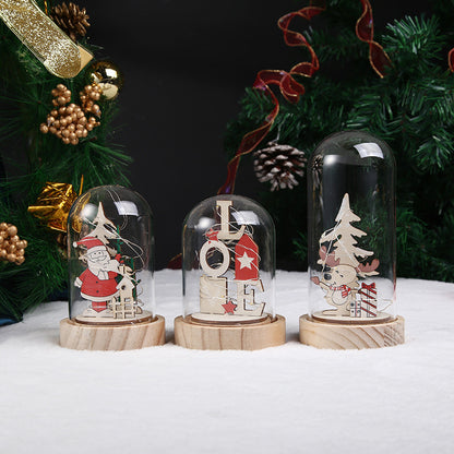 Mini Christmas Decoration in Glass &amp; Wood – Micro Landscape